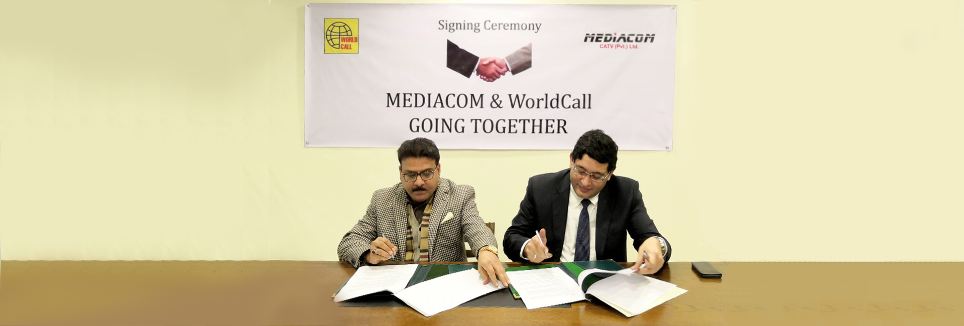 WorldCall Telecom Limited (WTL) signs Joint Venture with Mediacom CATV (Pvt.) Limited in Faisalabad